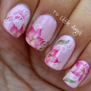 Flower Butterfly - Nail Art Decal G104